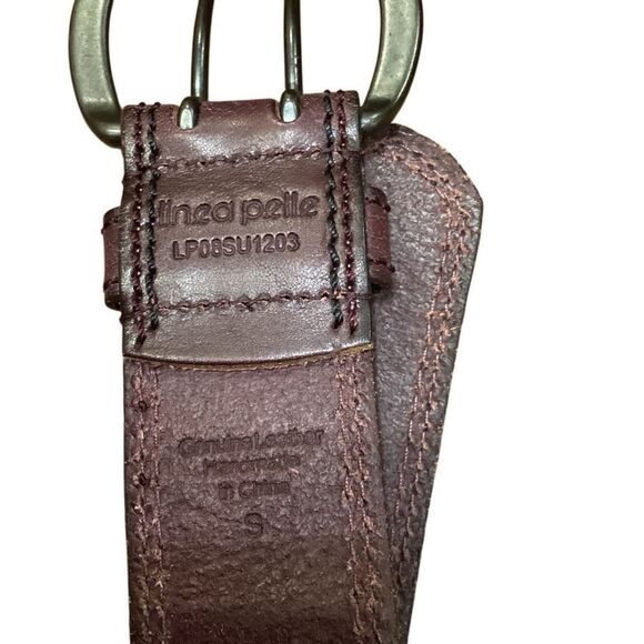 Linea Pelle Leather Studded Belt Size Small - Picture 10 of 13